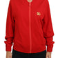 Dolce & Gabbana Elegant Red Full Zip Sweater