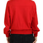 Dolce & Gabbana Elegant Red Full Zip Sweater