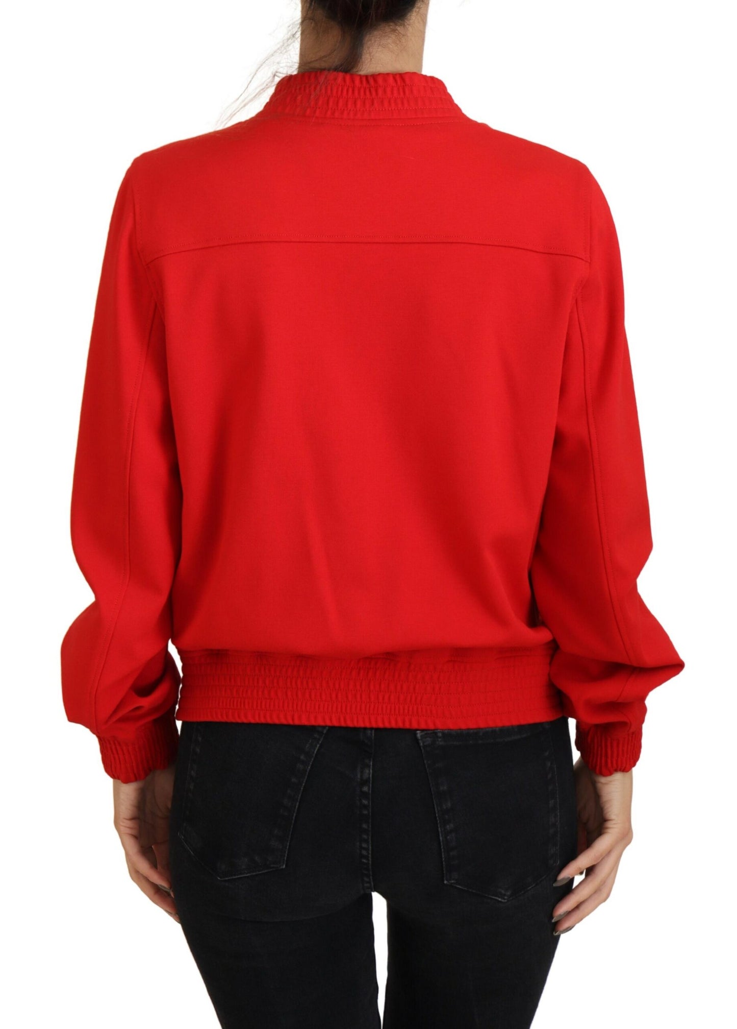 Dolce & Gabbana Elegant Red Full Zip Sweater