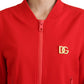 Dolce & Gabbana Elegant Red Full Zip Sweater