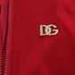 Dolce & Gabbana Elegant Red Full Zip Sweater