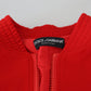 Dolce & Gabbana Elegant Red Full Zip Sweater