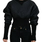 Dolce & Gabbana Elegant Quilted Pullover Sweater - Chic Black