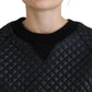 Dolce & Gabbana Elegant Quilted Pullover Sweater - Chic Black