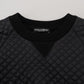 Dolce & Gabbana Elegant Quilted Pullover Sweater - Chic Black