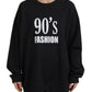 Dolce & Gabbana Chic Black Cotton Crewneck Sweatshirt