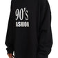 Dolce & Gabbana Chic Black Cotton Crewneck Sweatshirt