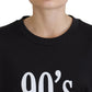 Dolce & Gabbana Chic Black Cotton Crewneck Sweatshirt