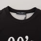 Dolce & Gabbana Chic Black Cotton Crewneck Sweatshirt