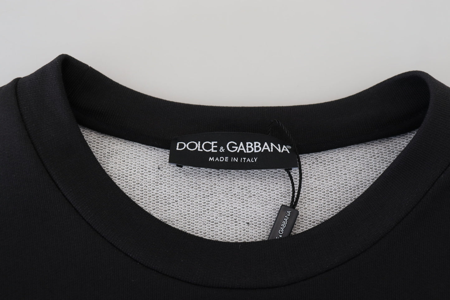 Dolce & Gabbana Chic Black Cotton Crewneck Sweatshirt