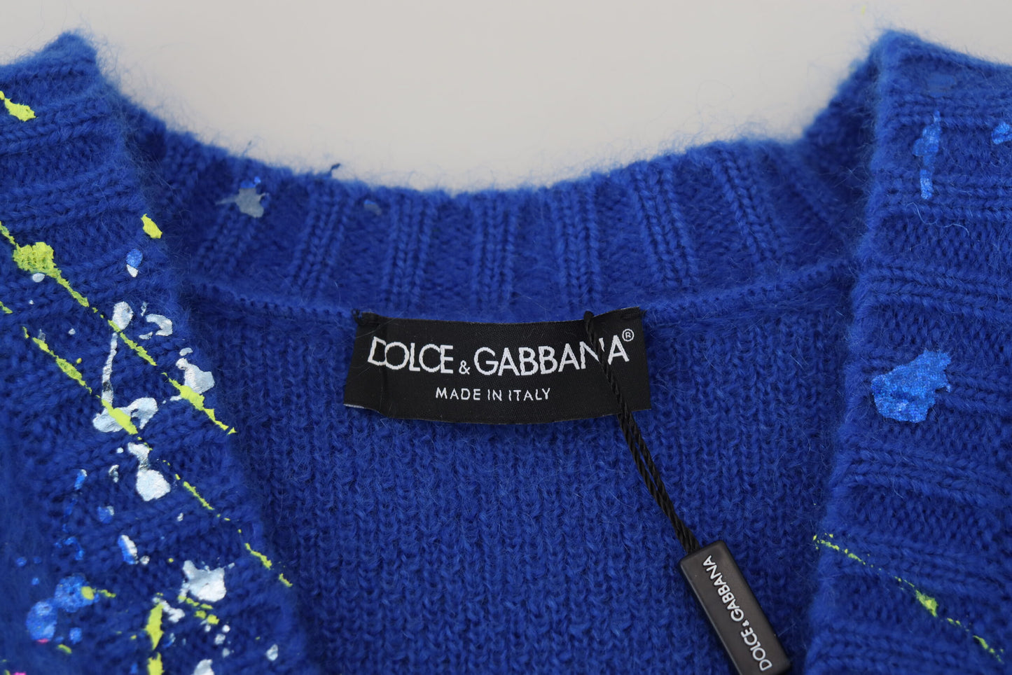 Dolce & Gabbana Elegant Multicolor Splash Mohair Cardigan