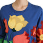 Dolce & Gabbana Elegant Floral Silk-Cotton Sweater