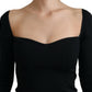 Dolce & Gabbana Elegant Sweetheart Neck Pullover Sweater