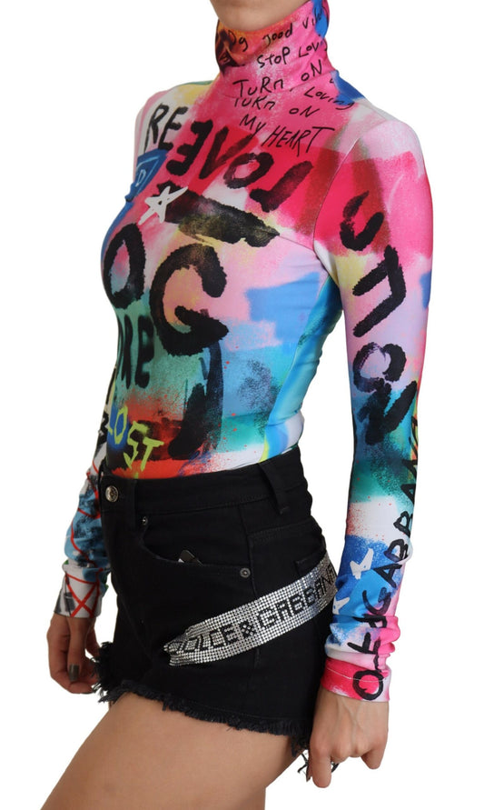 Dolce & Gabbana Elegant Multicolor Turtleneck Pullover Sweater