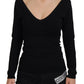 Dolce & Gabbana Elegant V-Neck Black Pullover Sweater