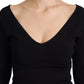 Dolce & Gabbana Elegant V-Neck Black Pullover Sweater