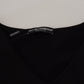 Dolce & Gabbana Elegant V-Neck Black Pullover Sweater