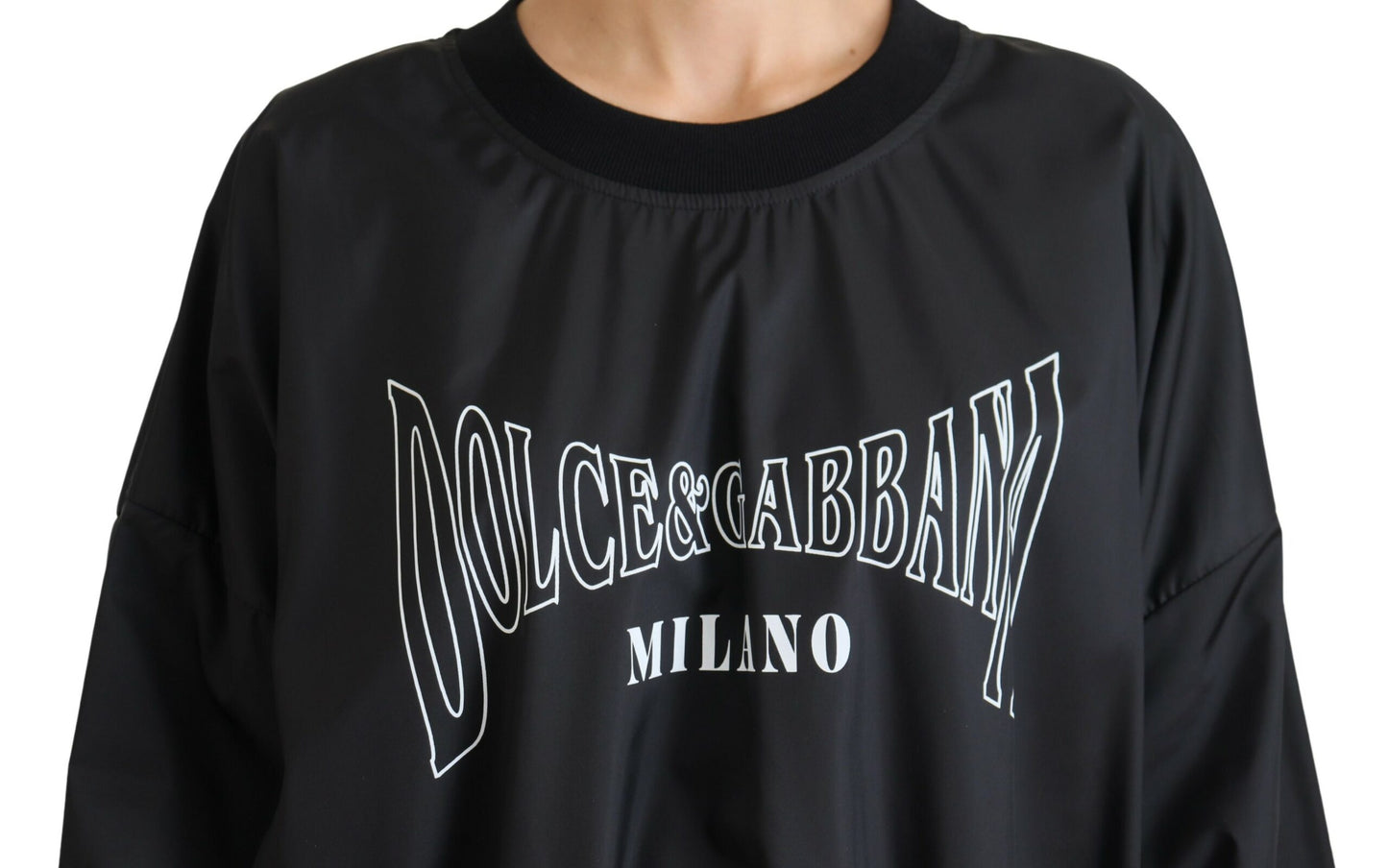 Dolce & Gabbana Chic Black Crewneck Pullover Sweater