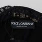 Dolce & Gabbana Angel Embroidered Black Silk-Wool Sweater