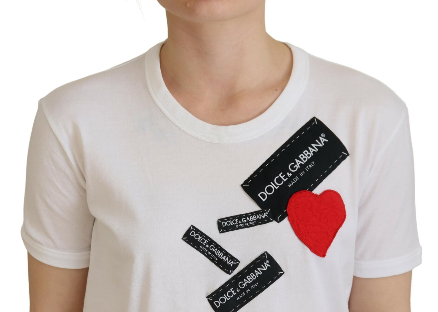 Dolce & Gabbana Chic White Cotton Logo Tee