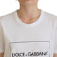 Dolce & Gabbana Chic White Cotton Logo Tee