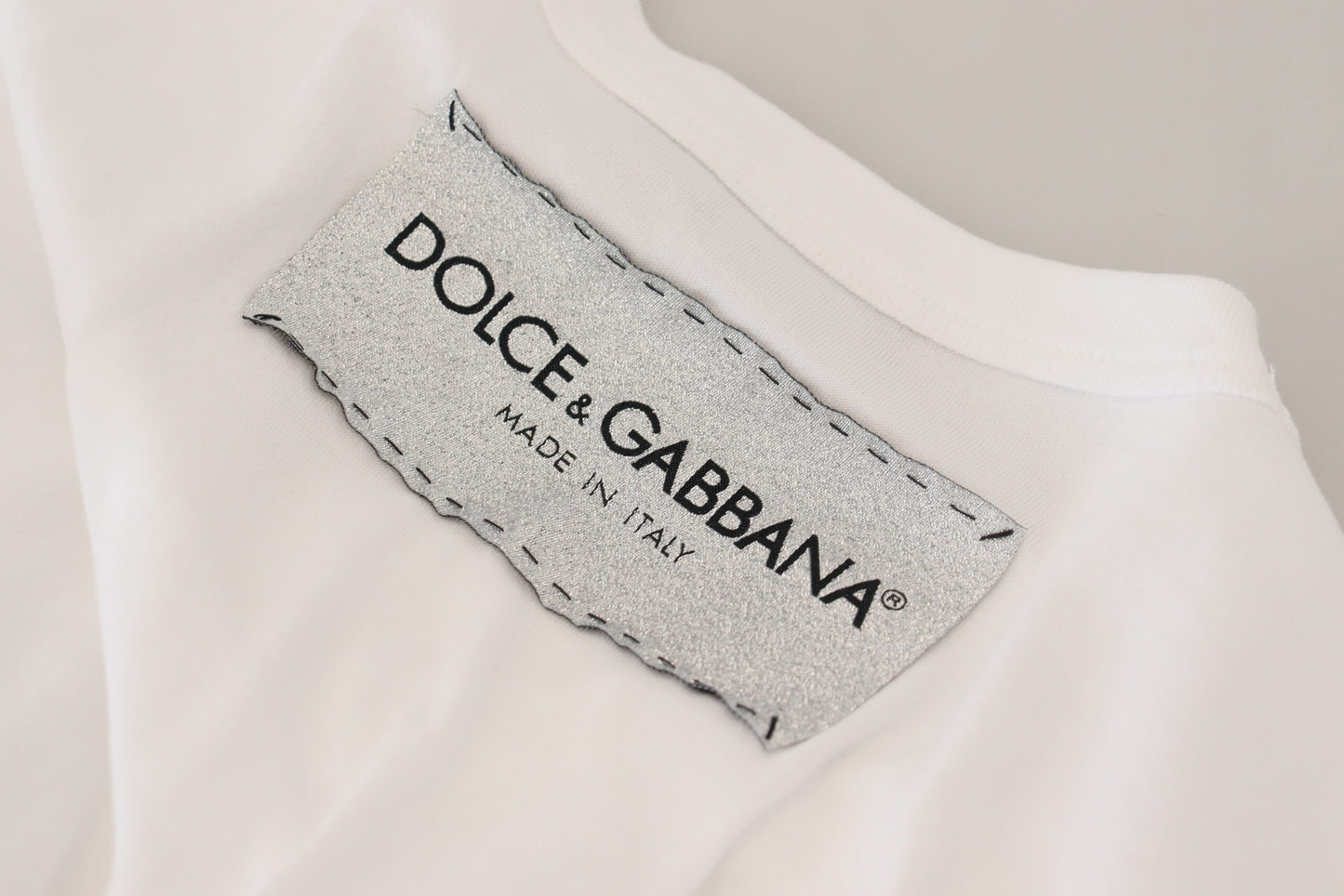 Dolce & Gabbana Chic White Cotton Logo Tee