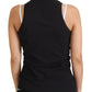 Dolce & Gabbana Sleek Black Sleeveless Cotton Tank