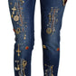 Dolce & Gabbana Crystal-Embellished Slim Fit Jeans