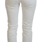 Dolce & Gabbana Svelte High Waist Slim Jeans in Off White