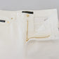 Dolce & Gabbana Svelte High Waist Slim Jeans in Off White