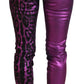 Dolce & Gabbana Elegant High Waist Slim Fit Purple Jeans