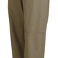 Dolce & Gabbana Elegant High Waist Straight Pants in Beige