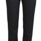 Dolce & Gabbana Elegant Gray Striped Tapered Pants