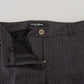 Dolce & Gabbana Elegant Gray Striped Tapered Pants