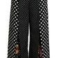 Dolce & Gabbana Elegant High-Waist Polka Dot Pants