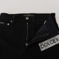 Dolce & Gabbana Chic High Waist Slim Fit Black Jeans