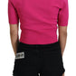 Dolce & Gabbana Chic Pink Cropped Top Blouse