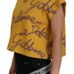 Dolce & Gabbana Chic Cropped DG Logo Cap Sleeves Blouse