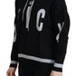 Juicy Couture Elegant Black Logo Pullover Sweater