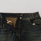 Just Cavalli Chic Mid Waist Straight Denim for Sophisticated Style