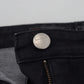 Acht Sleek Black Washed Low Waist Skinny Jeans