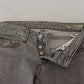 Care Label Chic Low Waist Skinny Gray Jeans