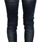 Acht Chic Blue Washed Skinny Low Waist Jeans