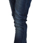 Acht Elegant Blue Washed Low Waist Skinny Jeans