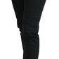 Ermanno Scervino Chic Low Waist Black Skinny Jeans