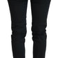 Ermanno Scervino Chic Low Waist Black Skinny Jeans