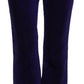 Just Cavalli Elegant Purple Corduroy Straight Fit Pants