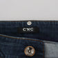 Costume National Chic Flared Low Waist Denim Jeans