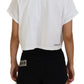 Dolce & Gabbana Chic White Cotton Crop Top Tee