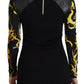 Versace Jeans Elegant Viscose Blend Top with Iconic Print